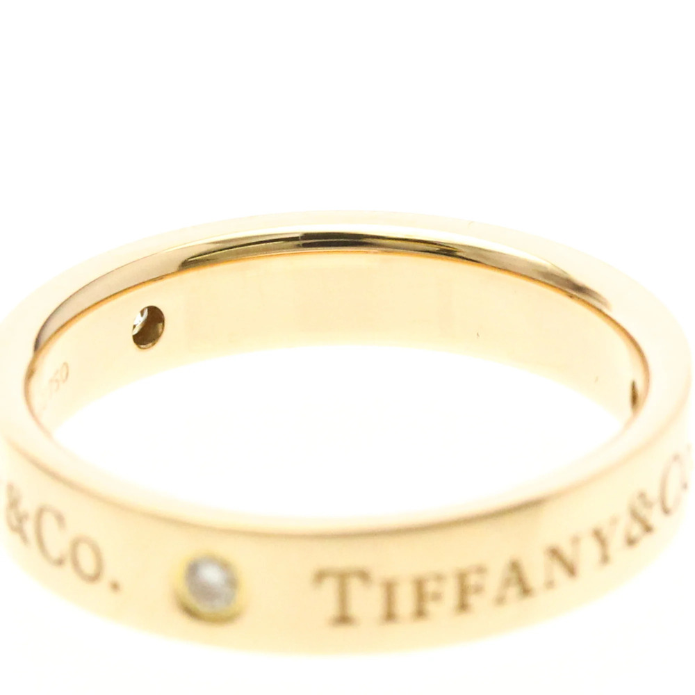 TIFFANY 18k Gold Diamond Ring - Picture 6 of 9
